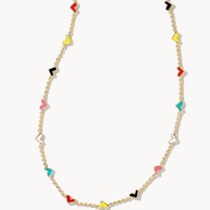 Kendra Scott Haven Heart Gold Strand Necklace in Multi Mix